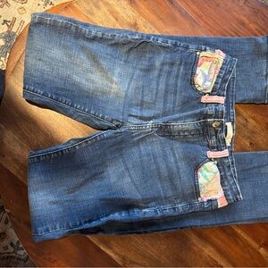 Vibrant Kids' Blue Jeans with Colorful Pockets